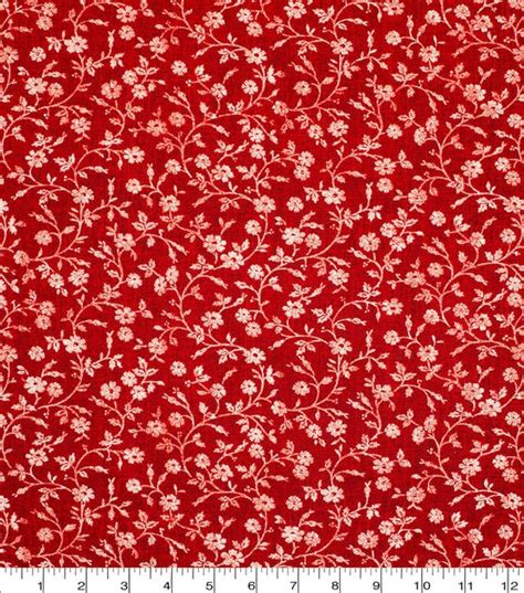 Keepsake Red Calico Cotton Fabric 